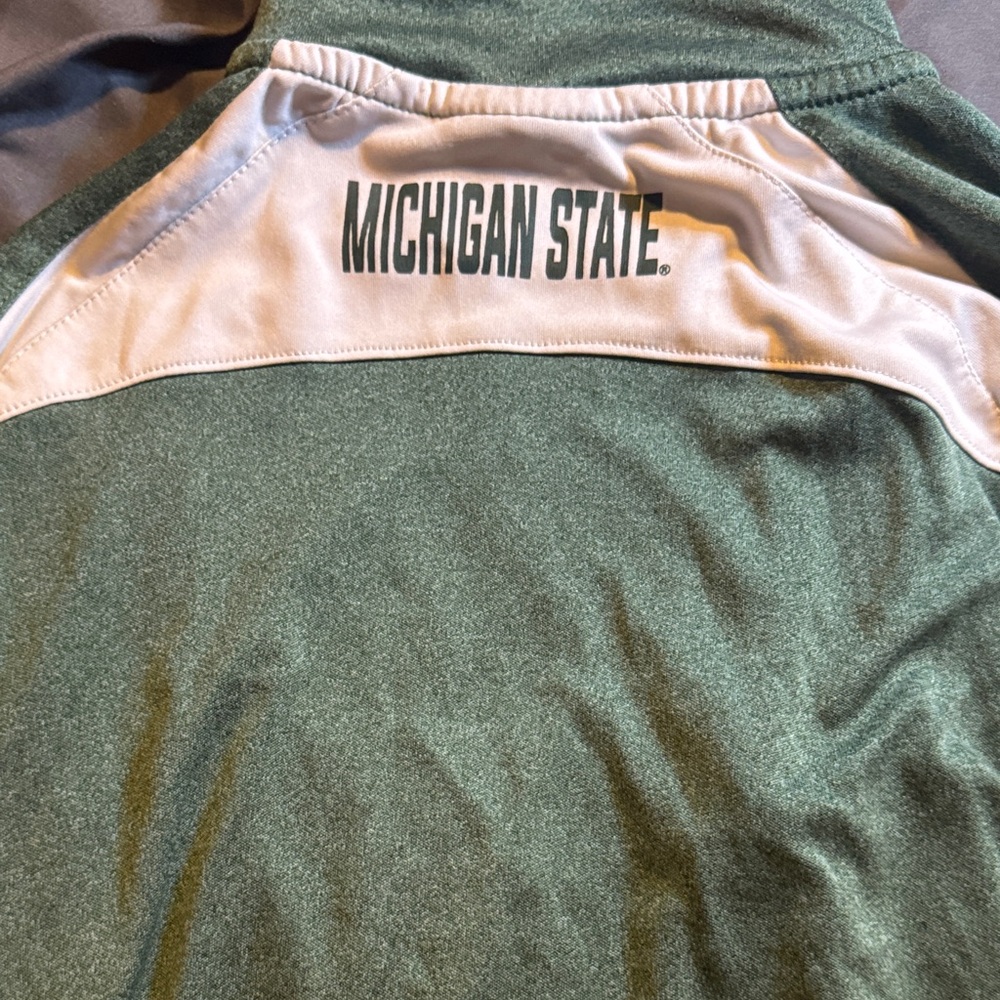 Michigan State Spartans quarter zip up. Men’s‎ medium but unisex colosseum brand - Picture 5 of 6
